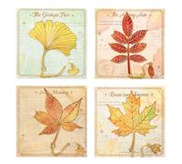 ONEBO 4 Pcs Metal Leaf Bookmarks, Personalised Bookmark Gift, Metal Bookmarks with Chain, with Backing Paper, Great Reading Accessories for Teacher Gift, Mother's Day, Colleagues, Reader, Souvenir