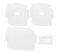 ONEBO 40 Pcs 15.1 x 10.8 x 0.5 cm of Postcard Packaging Box, Kraft Paper Box, Postcard Protection Sleeves A6 with Window, for Use with Vintage Postcards, Photographs, Cards, Postcards Storage - White