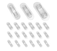 ONEBO 50 Pcs Cable Clips, 3 Opening Sizes of Wire Organiser, for Home and Office Cable Tidy, Make the Space Neat and Orderly,Water Pipe(Transparent)