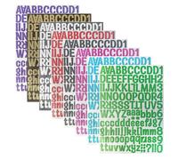 ONEBO 8 Sheets Alphabet Number Stickers, Self Adhesive Alphabet Sticker,Number Sticker,Colourful Stickers,for DIY,Scrapbooking, Greeting Cards Decoration,Craft Embellishment(8 Colors)