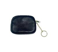 ONEBO Coin Purse Women, 1-Pack Soft Leather Small Purse, Interior Zipped Compartment Small Purses for Womens, with Keychain Mini Purse, for Men, Women, Children (Black)