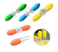 ONEBOOM 8 PCS Corn on The Cob Holders, Safe Interlocking Corn on The Cob Skewers, Stainless Steel Corn on The Cob, Reusable Sweetcorn Holders for Kitchen, Barbecue, Parties, Picnics, Camping