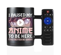 Onebttl Anime Gifts For Men, Him - Remote Coffee Mug - Gift for Anime Lovers - 13.5oz/400ml Funny Ceramic Mug - Paused My Anime