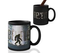 Onebttl Bigfoot Gifts for Men: Sasquatch Heat Sensitive Coffee Mug, Ceramic Color Changing Mug, Perfect for Bigfoot Believers