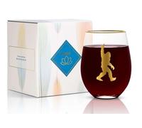 Onebttl Bigfoot Gifts for Women/Men, Big foot Sasquatch Gifts, Sasquatch Gifts, 17oz Stemless Wine Glass