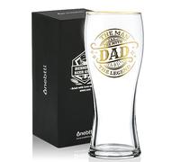 Onebttl Dad Beer Glass, 450 ml Pint Glass - The Man The Myth The Legend - Presents for Father's Day, Birthday, Christmas from Daughter, Son