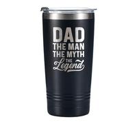 Onebttl Dad Gifts Travel Coffee Mug Tumbler 590ml/20oz, Father Birthday Gifts from Daughter/Son for Daddy on Father's Day, Stainless Steel Insulated - The Man The Myth The Legend