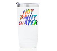 Onebttl Gifts for Artists Women, Art Gift for Painter, Teacher, 20oz Stainless Steel Tumbler With Lid & Straw for Christmas, Appreciation, White, Not Paint Water