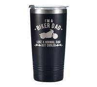 Onebttl Motorbike Biker Dad Gifts Novelty Presents - Like A Normal Dad But Cooler - Travel Mug for Motorcycle Rider 590ml
