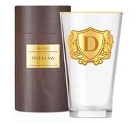 Onebttl Personalised Beer Glass for Men, Custom Alcohol Gifts for Beer Lovers, Unique Birthday, Christmas Gifts for Him, Dad, Husband, Boyfriend, D