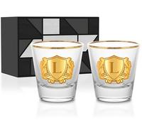 Onebttl Personalised Shot Glass Set for Men, Custom Alcohol Gifts for Tequila, Vodka, or Whiskey Lovers, Unique Birthday, Christmas Gifts for Him, L
