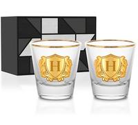 Onebttl Personalised Shot Glass Set for Men, Custom Alcohol Gifts for Tequila, Vodka, or Whiskey Lovers, Unique Birthday, Christmas Gifts for Him, H