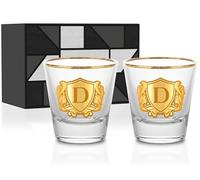 Onebttl Personalised Shot Glass Set for Men, Custom Alcohol Gifts for Tequila, Vodka, or Whiskey Lovers, Unique Birthday, Christmas Gifts for Him, D