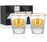 Onebttl Personalised Shot Glass Set for Men, Custom Alcohol Gifts for Tequila, Vodka, or Whiskey Lovers, Unique Birthday, Christmas Gifts for Him, R