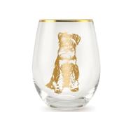 Onebttl Schnauzer Gifts for Women, Dog Mom, Dog Lover Gifts for Women Dog Owner, 17 Oz Stemless Wine Glass