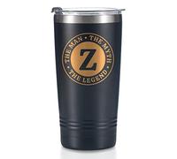 Onebttl The Man The Myth The Legend Mug with Initials, Monogrammed Stainless Steel Travel Tumbler for Men, Funny Personalised Coffee Cup, Custom Birthday Christmas Gifts for Him, 590 ml, Z