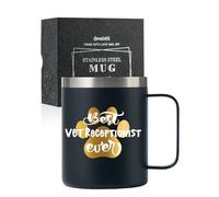 Onebttl veterinary receptionist Gifts Coffee Mug Cup Stainless Steel Insulated 12oz/350ml, Veterinary receptionist week gifts - Best Vet Receptionist Ever - Black