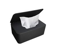 Onebycitess Baby Wipes Dispenser, Baby Wipes Case Holder Keeps Diaper Wipes Fresh Non-Slip Wipe Container Three-Layer Seal Design Prevent Moisture Loss (Black)