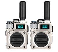 Onecandforal Walkie Talkies, RapidRadios Unlimited Range, Unlimited Range Walkie Talkies, Long Ranges, Rechargeable, Mini Instant 2 Way Radios, Small And Convenient, For Hiking,Camping,Work (White)