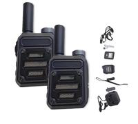 Onecandforal Walkie Talkies, Waterproof & Shock Resistant Walkie,Rechargeable Portable Communication Devices for Outdoor Work, Hiking, and Travel (Gray,2pcs)