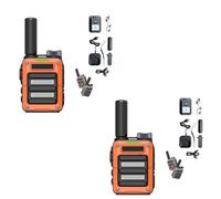 Onecandforal Walkie Talkies, Waterproof & Shock Resistant Walkie-Talkies, Instant comminicate Long Range, Small Convenient for outdoor Work Travel Use (Orange,2pcs)