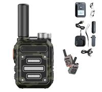 Onecandforal Walkie Talkies, Waterproof & Shock Resistant Walkie-Talkies, Instant comminicate Long Range, Small Convenient for outdoor Work Travel Use (Mix Green,1*pcs)