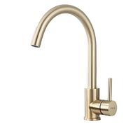 ONECE 360° Rotatable Kitchen Faucet, Single Handle Sink Mixer Tap Hot and Cold Adjustable, Anti-Limescale Tap for Kitchen, Removable Aerator, Gold