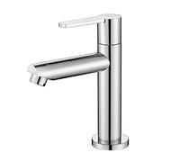 ONECE Cold Water Basin Faucet, Durable Brass Bathroom Mixer Tap, Removable Aerator, Guest Toilet Taps, Ceramic Cartridge with Connection Hose