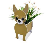 Onecen Big Dog Planter PVC Animal Plant Pots Outdoor Indoor Garden Office Home Decor Planters Holder for Succulent Flower Large Plant Flower Pots Outside (Brown Chihuahua)
