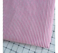 ONECHANCE Cotton Linen Blend Striped Fabric by The Metre 150cm Wide Printed Decoraive Fabric for Crafts, Tablecloth Making or DIY Projects Color 0.3cm Stripe Pink Size 1 Metre