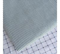 ONECHANCE Cotton Linen Blend Striped Fabric by The Metre 150cm Wide Printed Decoraive Fabric for Crafts, Tablecloth Making or DIY Projects Color 0.3cm Stripe Green Size 2 Metres