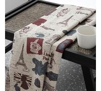 ONECHANCE Cotton Linen Fabric by the Metre 150cm Wide Printed Decorative Fabric for DIY Projects Tablecloth Making Color London Size 1 Metre