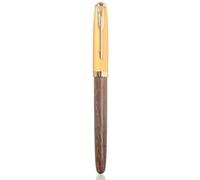 ONECMN Classic Style All Steel/Wood/Plastic Fountain Pen 0.38mm 0.7mm Nib Ink Pens School Office Supplies Students Stationery(02,0.38mm(Hooded Nib))