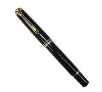 ONECMN Fountain Pen EF/F/M/B 0.5 0.7 1.0 MM Nib,Beautiful Blue Green Colors Ink Pen Piston School Supplies(D,BOCK F(0.5mm))