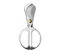 ONECMN Handle Double Edged Large Caliber Metal Cigar Scissors Portable Stainless Steel Fine Grinding Tool(A)