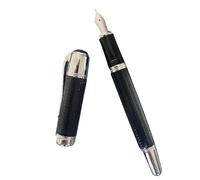 ONECMN Ocean Blue Green Red Black Fountain Pen Rollerball Pen Stationery Office Heavy Holder With Unique Glossy Writing Gifts(D,With A Leather Bag)