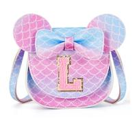 ONECOCOA Toddler Purse Gifts for Girls, Little Girl Purse Kids Wallet Crossbody Bag Birthday Gifts for 3-8 Year Old Girl, Mermaid Purple, L