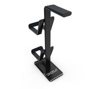 OneCut 3in1 Headphone Holder Game Controller, Gaming Headset Stand, Dual Headphone Holder with Base (Black)