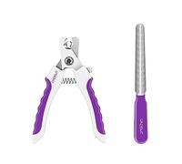 OneCut 4.7" Small Dog & Cat Nail Clipper Stainless Steel Cat Claw Trimmers for Rabbits, Guinea Pigs, Birds, Puppies, Kittens and Small Animals Pet Nail Clipper for Professional and Home Use (Purple)