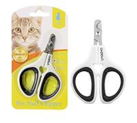 OneCut Pet Nail Clippers, Update Version Cat & Kitten Claw Nail Clippers for Trimming, Professional Pet Nail Clippers Best for a Cat, Puppy, Kitten & Small Dog (Black)