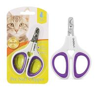 OneCut Pet Nail Clippers, Update Version Cat & Kitten Claw Nail Clippers for Trimming, Professional Pet Nail Clippers Best for a Cat, Puppy, Kitten & Small Dog (Purple)