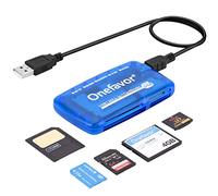 Onefavor SmartMedia Card Reader Writer, All-in-1 USB Universal Multi Card Adapter, Slim Hub, Read Smart Media SD, XD, CF, MMC, MS