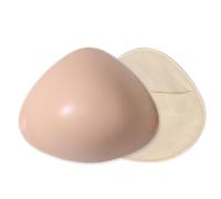 ONEFENG Lightweight Triangle Silicone Breast Form Mastectomy Prosthesis Bra Enhancer Inserts for Women, Beige, 350g