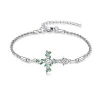 ONEFINITY AA Sobriety Bracelet Sterling Silver Cross Alcoholics Anonymous Recovery Symbol Bracelet Cross Alcoholics Anonymous Jewelry Gifts for Women