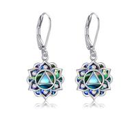 ONEFINITY AA Sobriety Earrings Sterling Silver Lotus Alcoholics Anonymous Recovery Symbol Earrings Lotus Alcoholics Anonymous Jewellery Gifts for Women