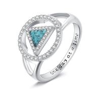 ONEFINITY AA Sobriety Rings 925 Sterling Silver Alcoholics Anonymous Ring AA Addiction Recovery Jewelry Gifts for Women Men