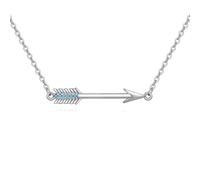 ONEFINITY Arrow Necklace S925 Sterling Silver Turquoise Sideways Arrow Necklace Archery Jewellery Gift for Men Women