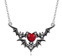 ONEFINITY Bat Necklace 925 Sterling Silver Bat Pendant Gothic Jewelry For Women