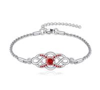 ONEFINITY Celtic Knot Bracelet 925 Sterling Silver Irish Birthstone Bracelet Infinity Celtic Knot Jewelry Gifts for Women July Birthstone