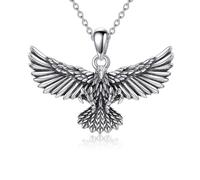 ONEFINITY Eagle Necklace 925 Sterling Silver Eagle Pendant Animal Gift Jewelry For Men
